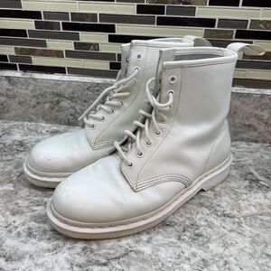 White Doc Martens Boots Womens size 10 Men’s size 9